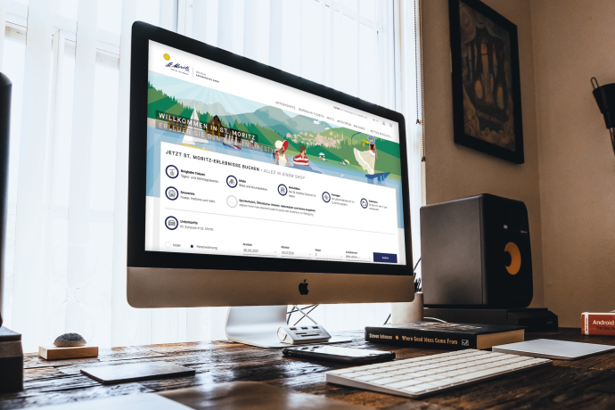 Blick auf einen Bildschirm